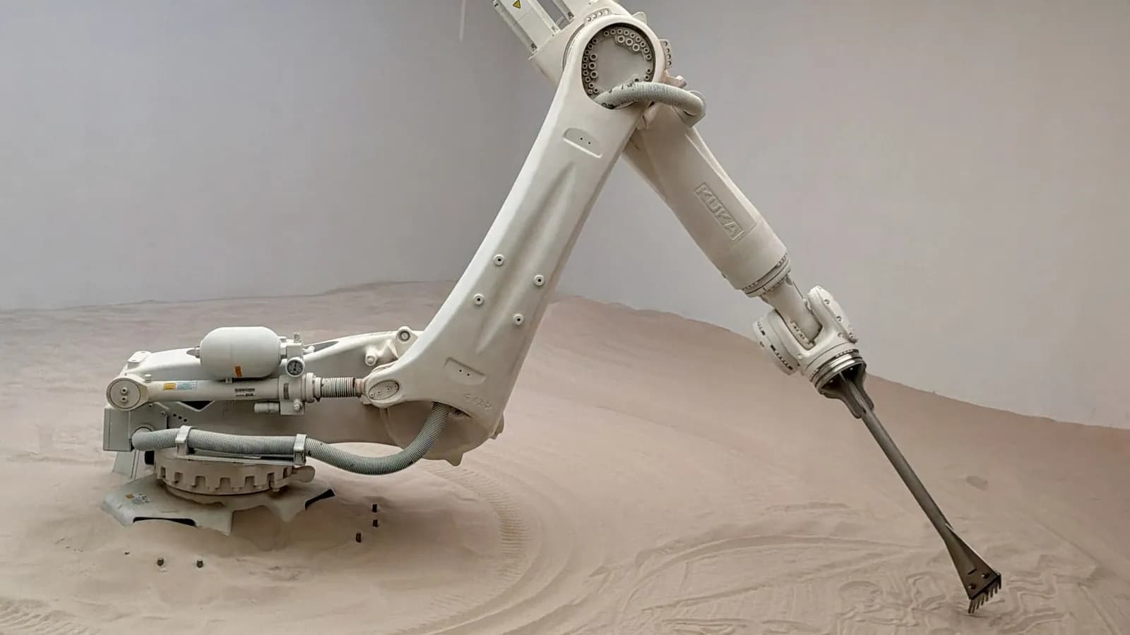 A KUKA industrial robotic arm, illustrative of the kind of hardware the MoveIt framework is built to control and not a PickNik or Qualcomm demonstration, photographed in October 2025