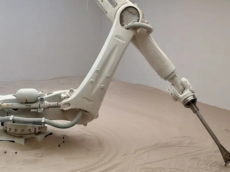 A KUKA industrial robotic arm, illustrative of the kind of hardware the MoveIt framework is built to control and not a PickNik or Qualcomm demonstration, photographed in October 2025