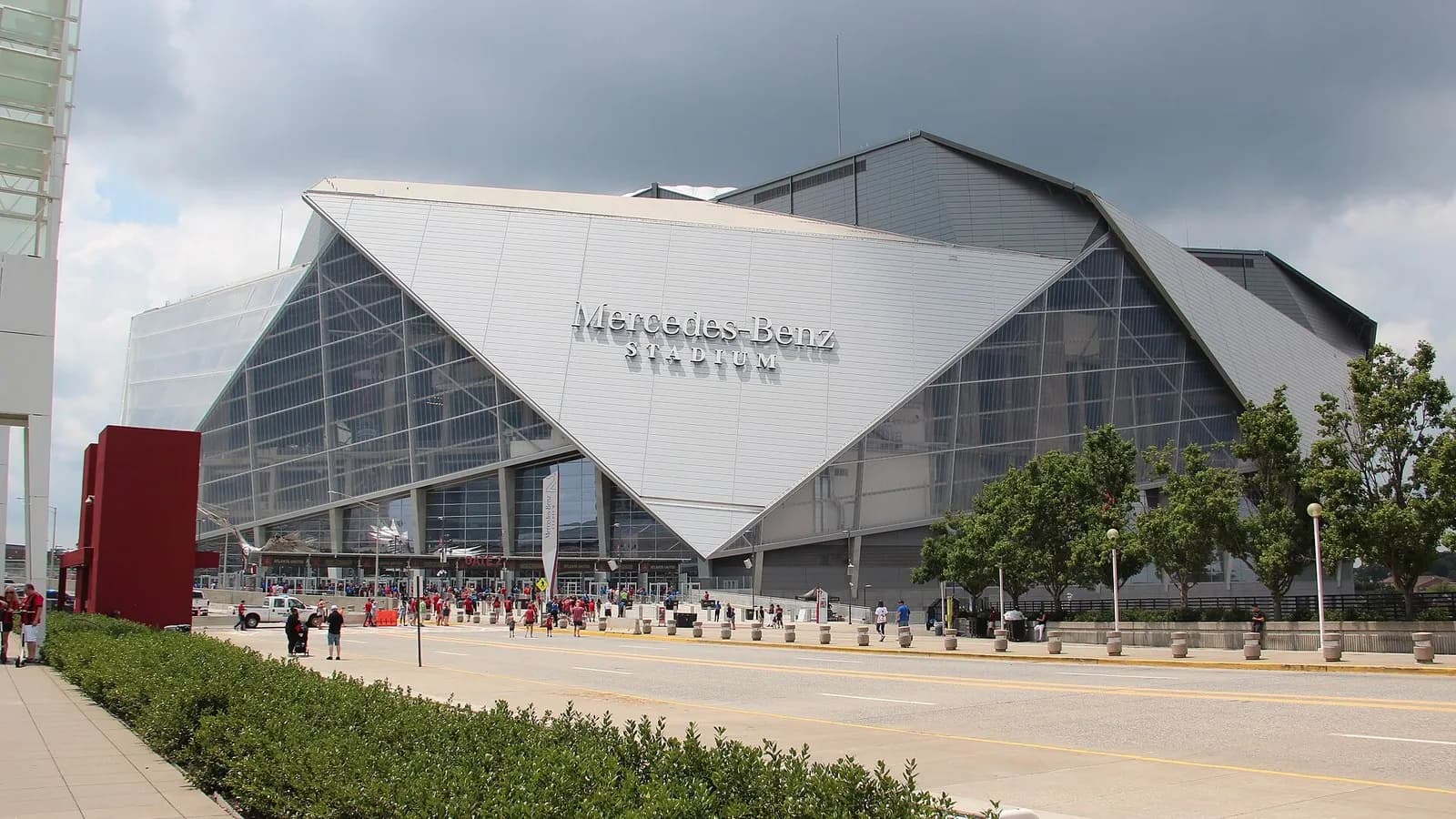The exterior of Mercedes-Benz Stadium in Atlanta, where Baltimore beat Atlanta on Sunday night, photographed in October 2019, a file photograph and not from the game