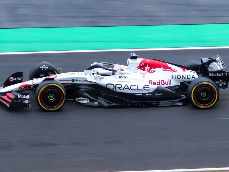 Max Verstappen driving the Red Bull Racing car in the race at the Japanese Grand Prix, photographed on 6 April 2025, a file photograph of the team's car and not from this season's races