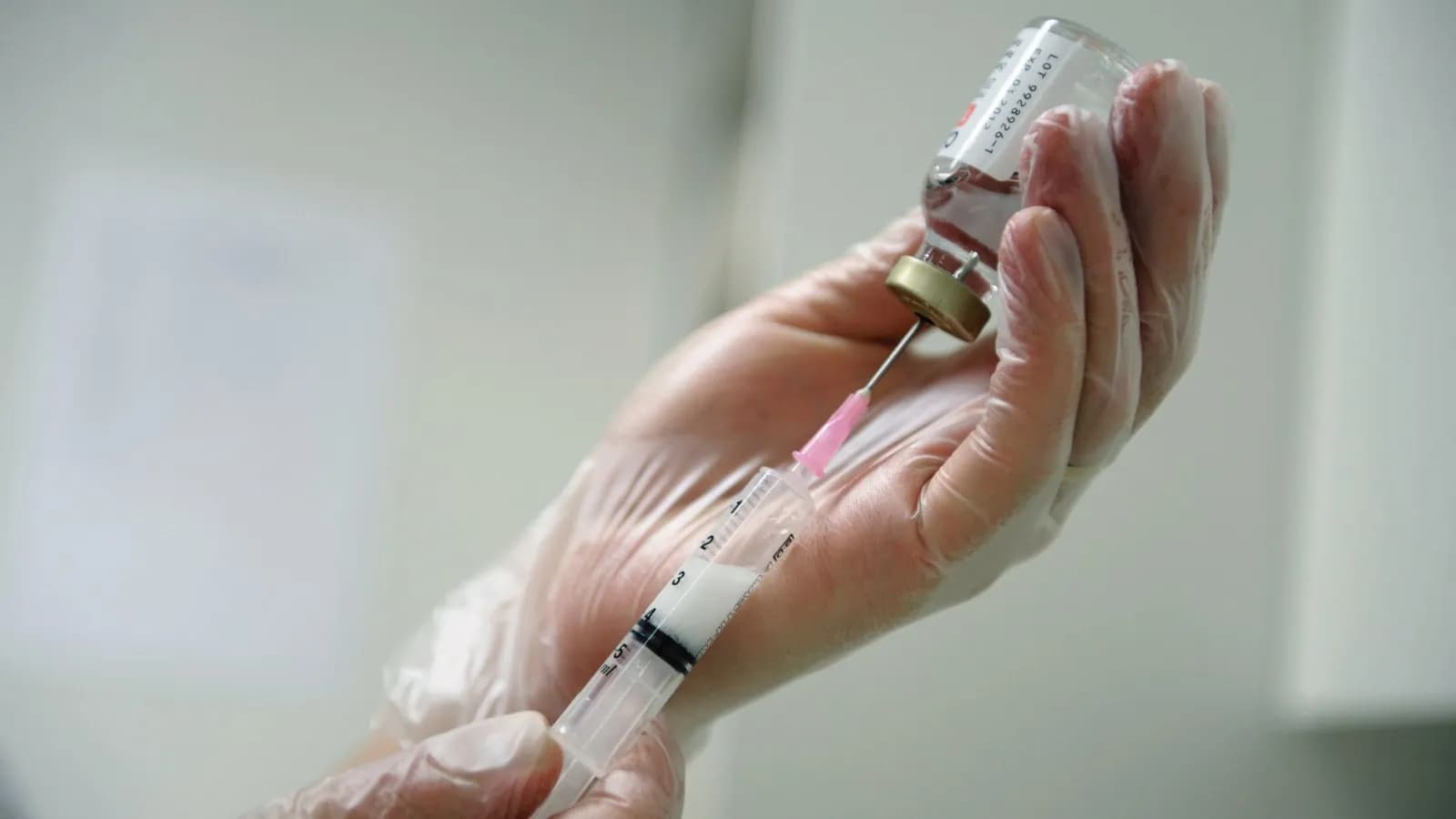 A syringe and needle