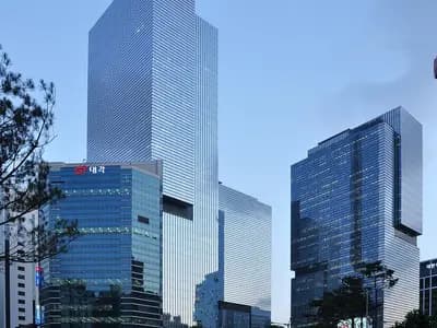 The glass office towers of Samsung's headquarters in Seoul, photographed in June 2009, a file photograph of the group's Seoul complex and not of the earnings announcement