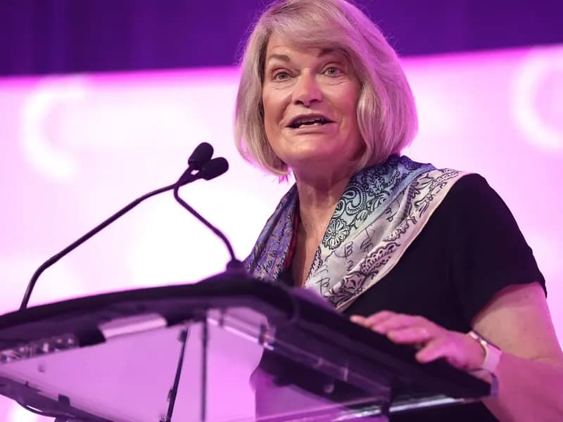 Senator Cynthia Lummis of Wyoming, the Clarity Act's lead Republican negotiator, speaking at a conference in 2021