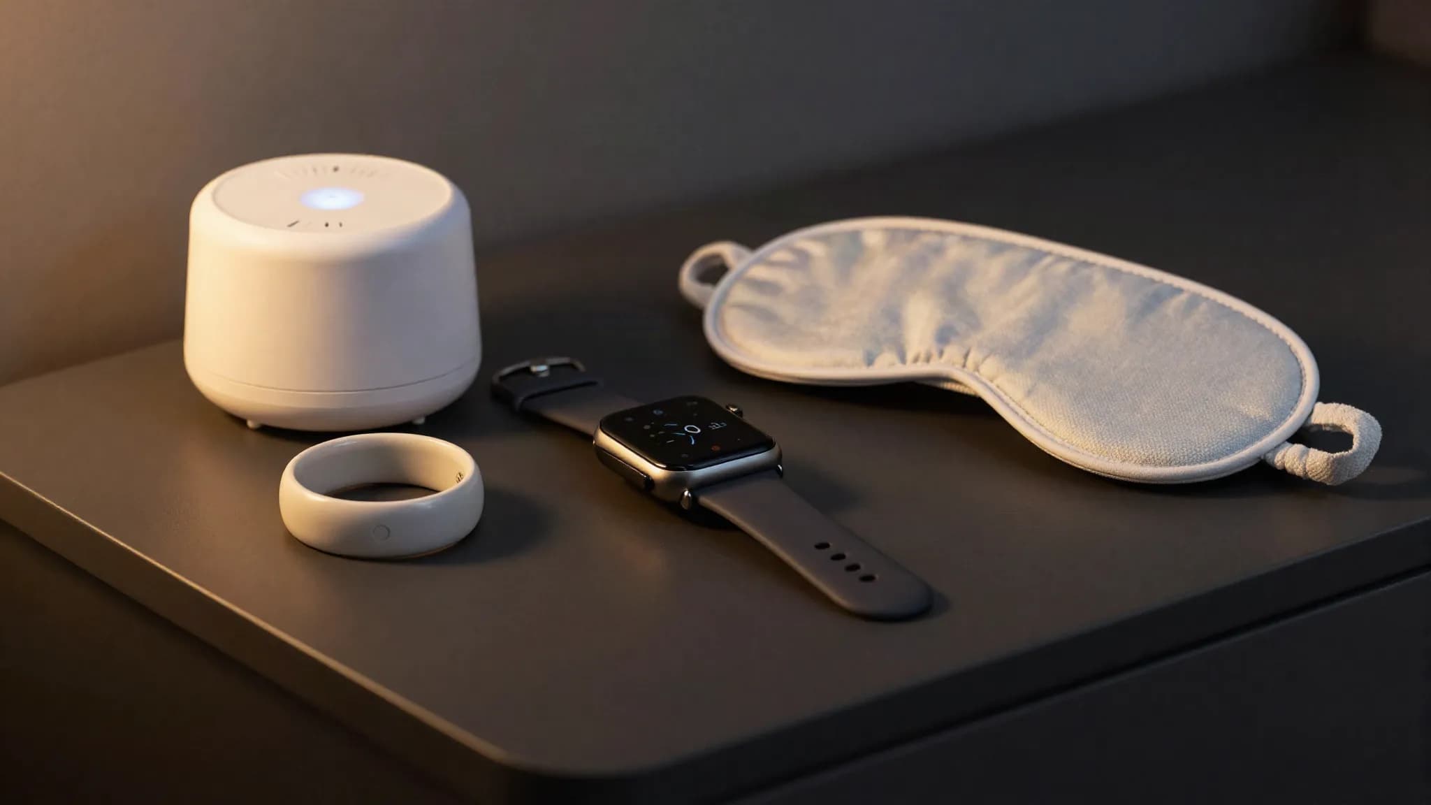 Sleep tracking devices arranged on a nightstand