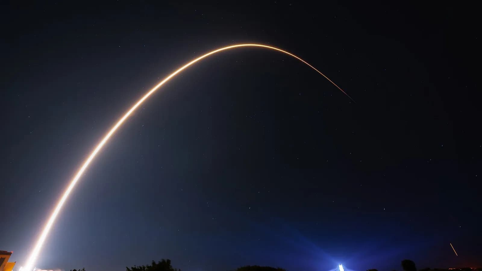 A Falcon 9 rocket carrying 23 Starlink V2 Mini satellites leaving Cape Canaveral Space Force Station in Florida on 30 March 2024, a file photograph illustrative of Starlink and not of the spectrum deal