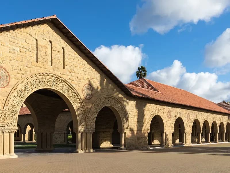 The Main Quad at Stanford University, whose physics department carried out the phonon experiment, photographed in December 2016