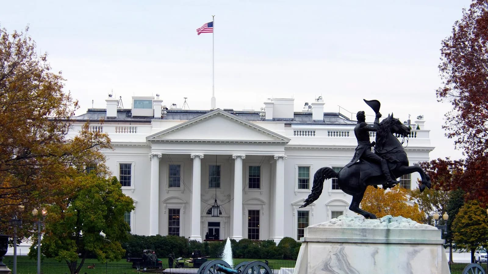 The North Portico of the White House in Washington, where Trump hosted Xi Jinping's state visit, photographed in November 2014