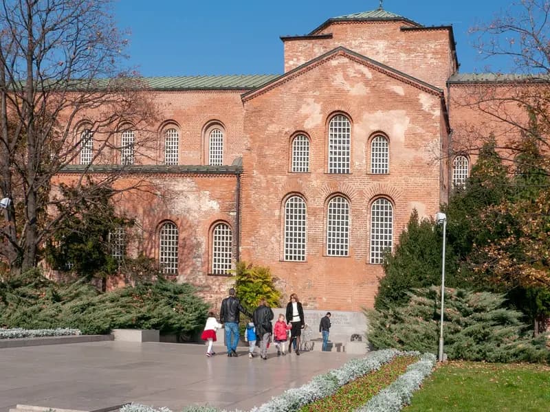 The Church of St Sophia in Sofia, Bulgaria, where the tsar's remains were taken, photographed in November 2018 and not during the ceremony