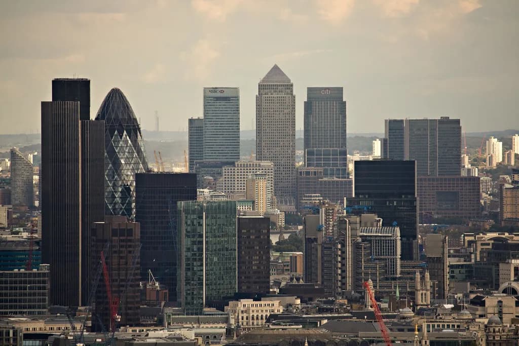 London financial district crypto