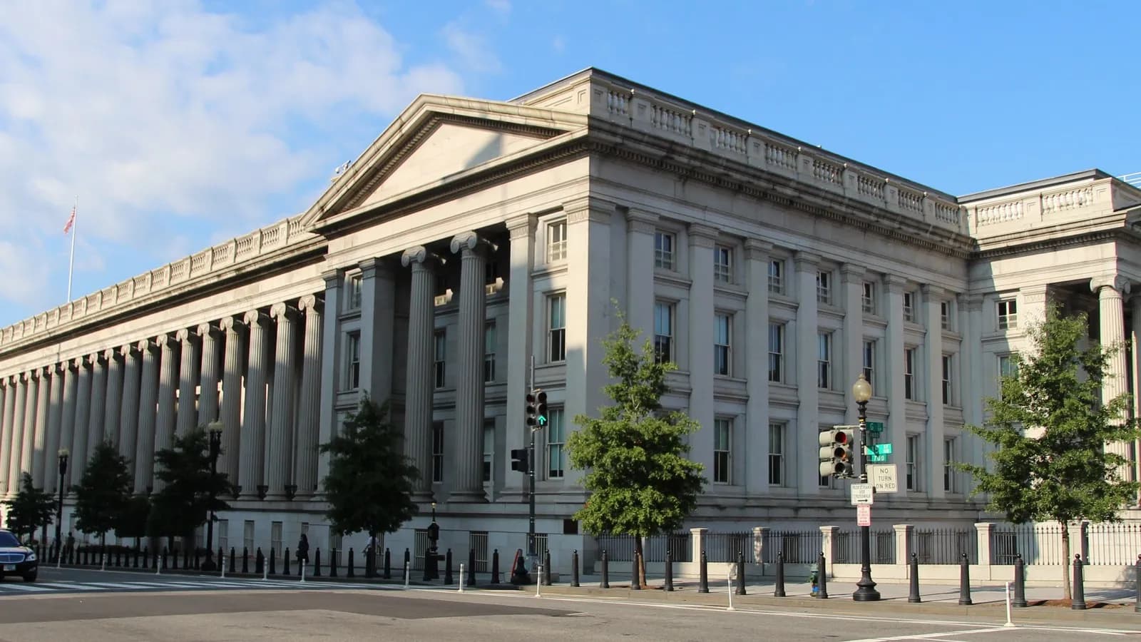 The Treasury Building in Washington DC, headquarters of the US Department of the Treasury