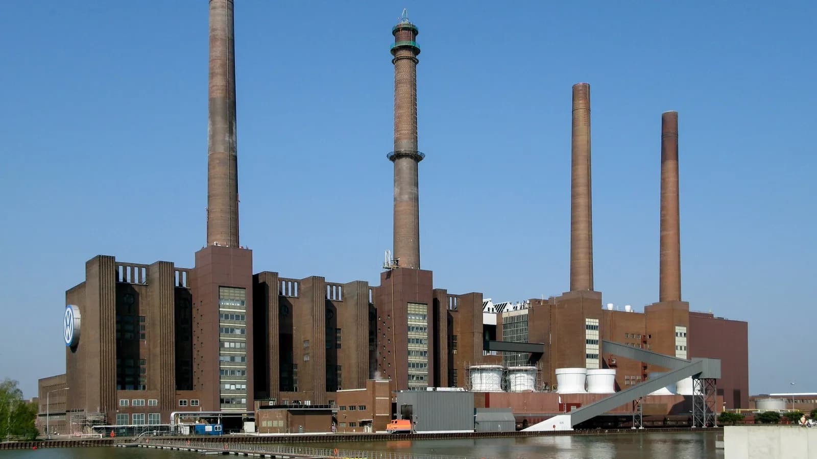 The Volkswagen plant in Wolfsburg, Germany, where the company builds its petrol and diesel Golf and Tiguan models, photographed in April 2009