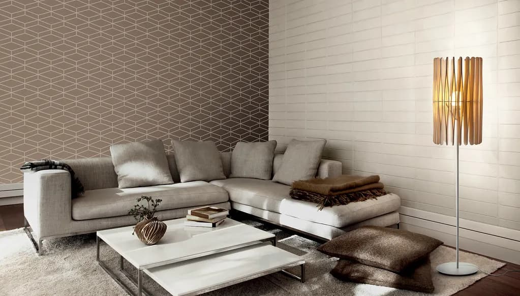 warm minimalism living room wood