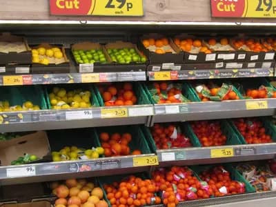 Citrus fruit for sale at a UK supermarket, illustrative of whole fruit of the kind examined in the survey and not a photograph tied to the study itself, taken in February 2022